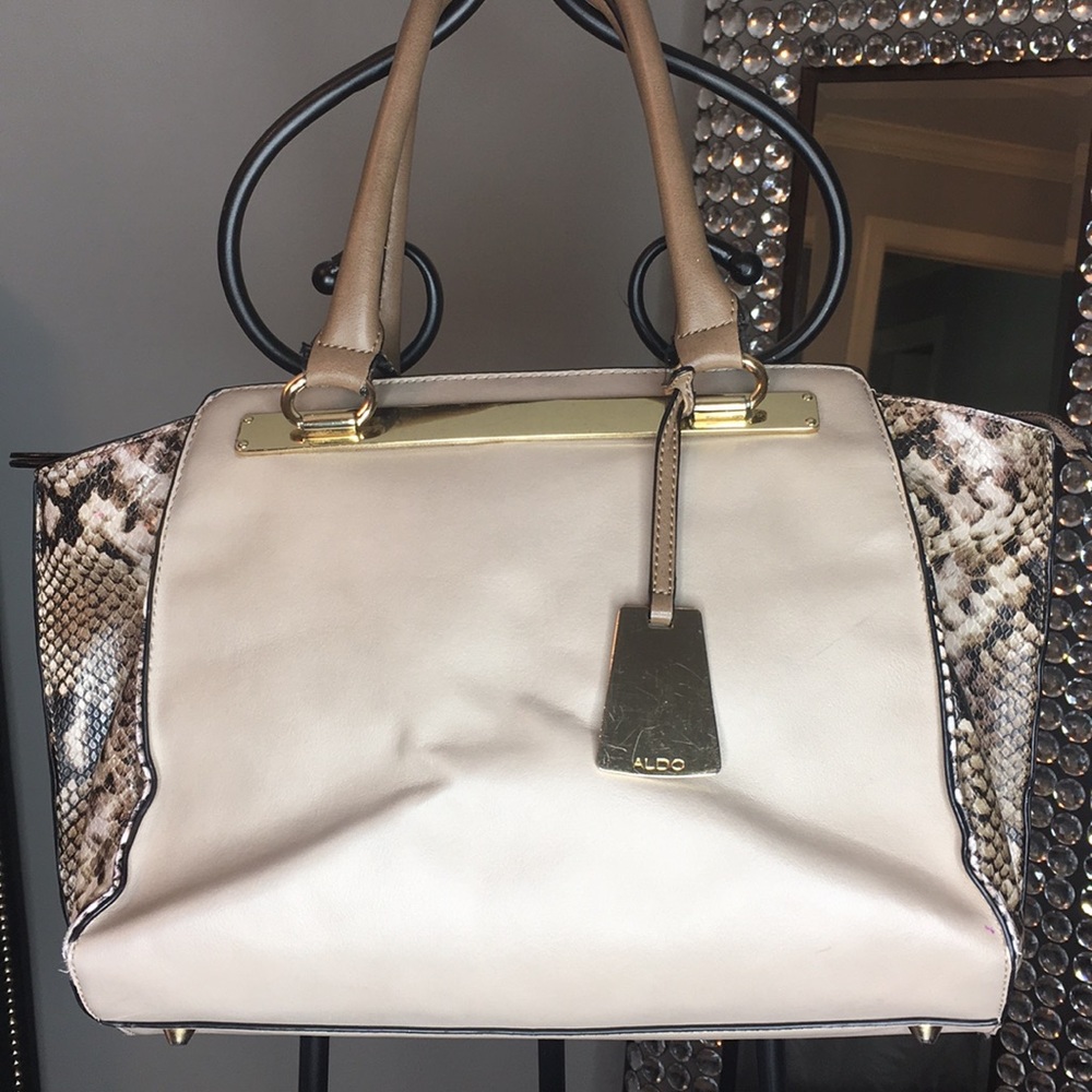 ALDO Snakeskin Leather Tote